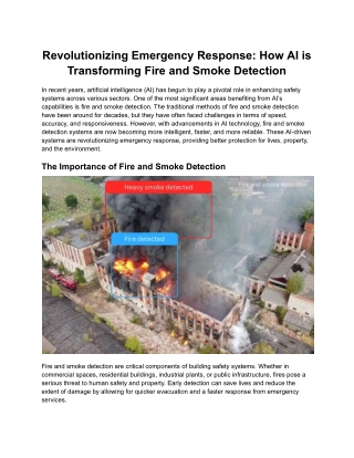 Revolutionizing Emergency Response_ How AI is Transforming Fire and Smoke Detection