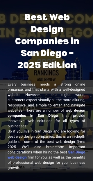 Best Web Design Companies in San Diego – 2025 Edition