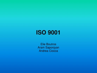 iso 9001 elie boutros aram saponjyan andrea ciocca