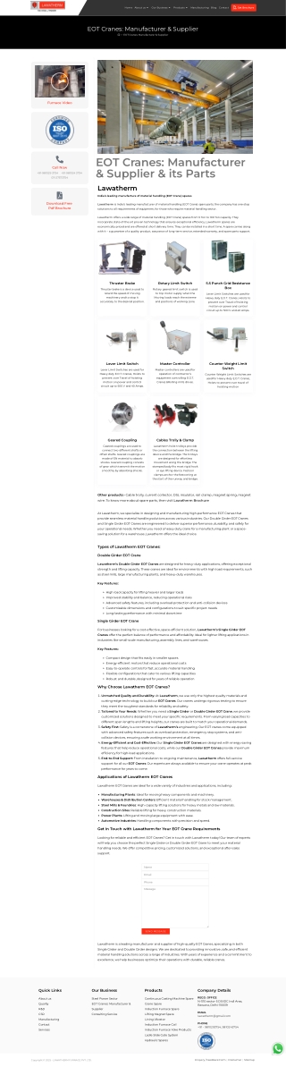 High-Performance EOT Cranes for the Steel Industry – Lawatherm, India