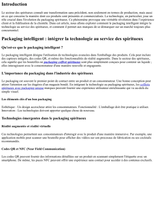 Packaging intelligent : intégrer la technologie au service des spiritueux