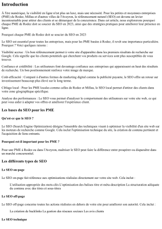 “Pourquoi chaque PME de Rodez doit se soucier du SEO en 2023.”