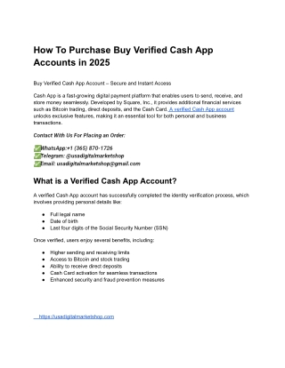 Buy Verified Cash App Account – Secure and Instant Access