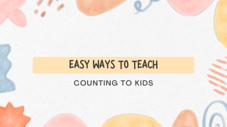 Easy Ways To Teach Counting To Kids