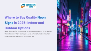 Where to Buy Quality Neon Signs in 2025 Indoor and Outdoor Options