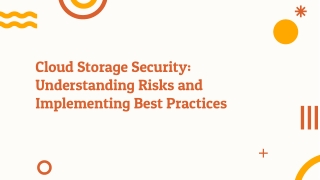 cloud storage security understanding risks