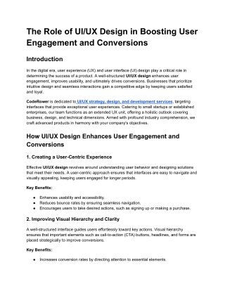 The Role of UI_UX Design in Boosting User Engagement and Conversions