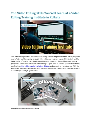 top video editing skills you will learn