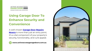 using garage door to enhance security