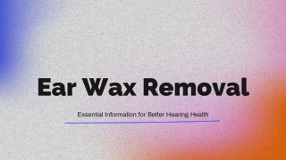 ear wax removal