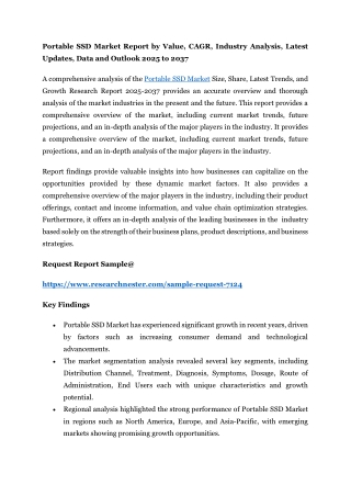 portable ssd market report by value cagr industry