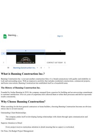 Behind the Success of BanningConstructionInc.com A Closer Look