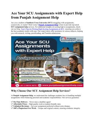 ace your scuassignments with expert help from