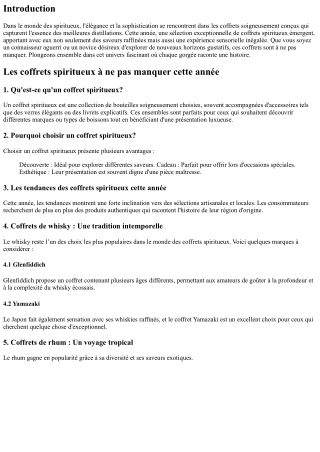 Les coffrets spiritueux à ne pas manquer cette année