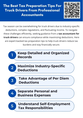 The Best Tax Preparation Tips For Truck Drivers from Professional Accountants