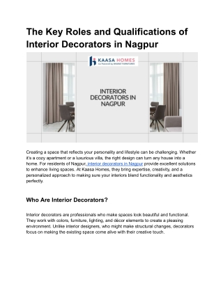 Interior Decorators in Nagpur