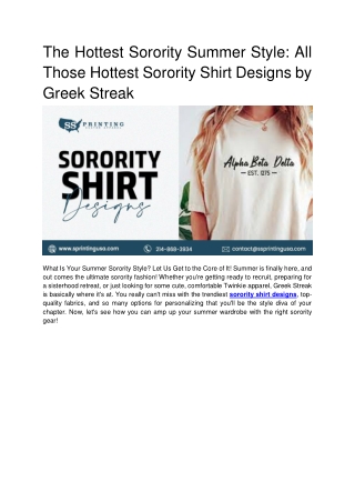 The Hottest Sorority Summer Style All Those Hottest Sorority Shirt Designs by Greek Streak