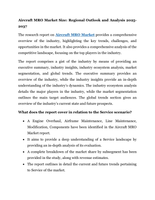 Aircraft MRO Market