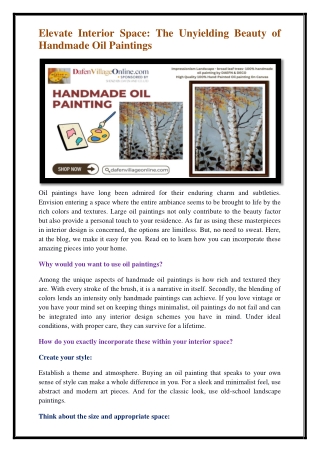 handmade oil painting