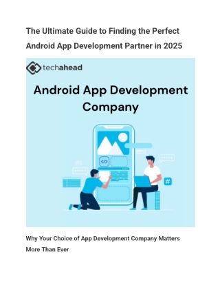 Expert Android App Development: Bring Your Vision to Life