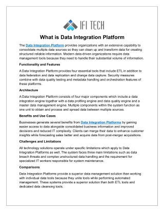 Enhancing Business Efficiency with a Data Integration Platform