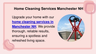 Home Cleaning Services Manchester NH
