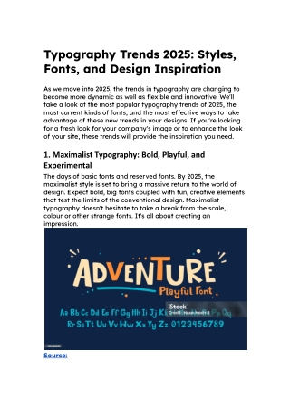 Typography Trends 2025 Styles, Fonts, and Design Inspiration