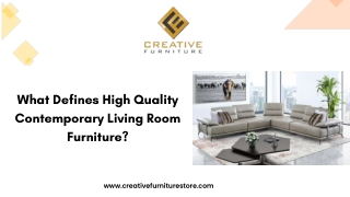 What Defines High Quality Contemporary Living Room Furniture