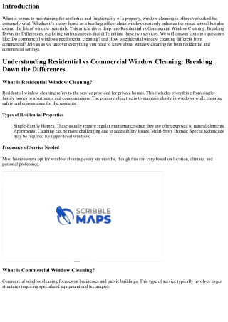 Residential vs Commercial Window Cleaning: Breaking Down the Differences