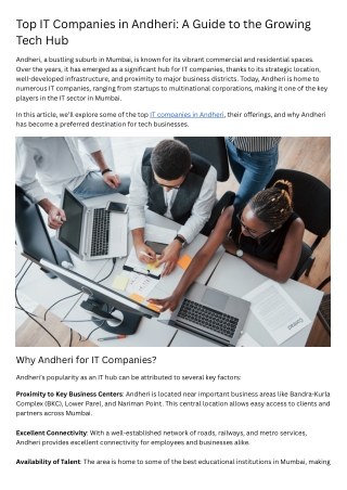 top it companies in andheri a guide