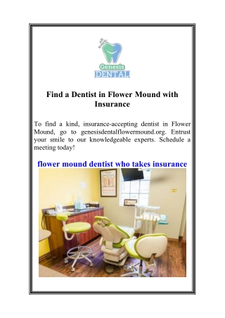 Find a Dentist in Flower Mound with Insurance