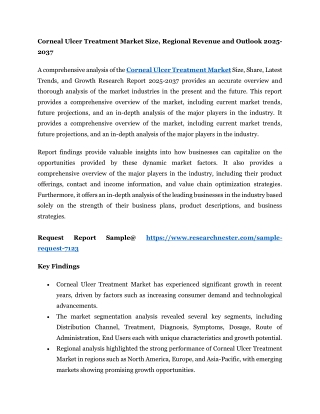 corneal ulcer treatment market size regional