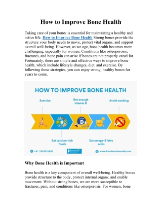 How to Improve Bone Health