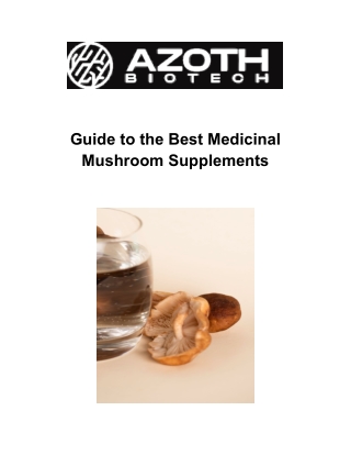 guide to the best medicinal mushroom supplements
