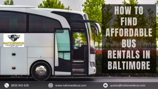 How to Find Affordable Bus Rentals in Baltimore