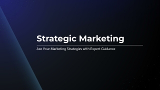 Expert Strategic Marketing Assignment Help: Ace Your Marketing Strategies with E