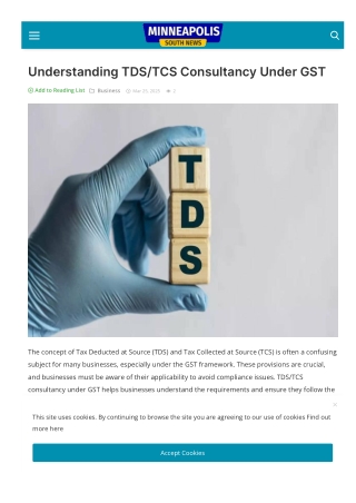 Understanding TDS/TCS Consultancy Under GST