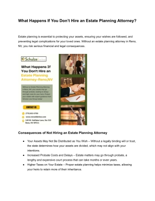 What Happens If You Don’t Hire an Estate Planning Attorney