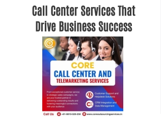 Call Center Services That Drive Business Success