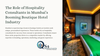 The Key Role of Hospitality Consultants in Mumbai’s Boutique Hotel Success