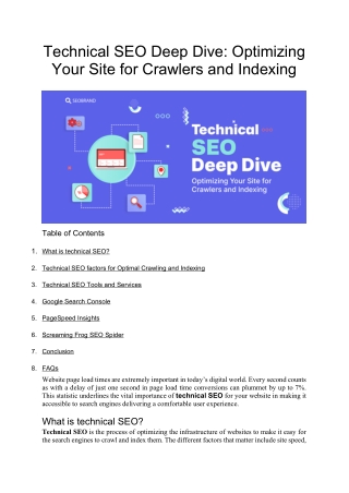 Technical SEO Deep Dive: Optimizing Your Site for Crawlers and Indexing