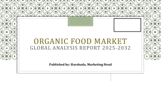 ﻿﻿﻿﻿﻿﻿Organic Food Market Share, Overview and Trends | 2025-2032