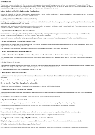 Is Your Roofer Qualified? Key Indicators for Cork Residents