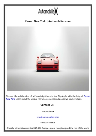 Ferrari New York  Automobiliax.com