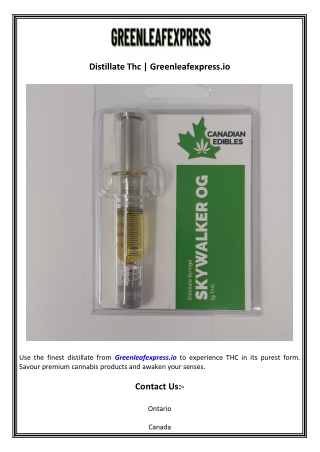 distillate thc greenleafexpress io