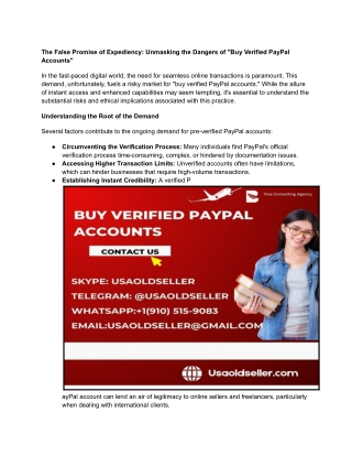 The False Promise of Expediency_ Unmasking the Dangers of _Buy Verified PayPal Accounts_
