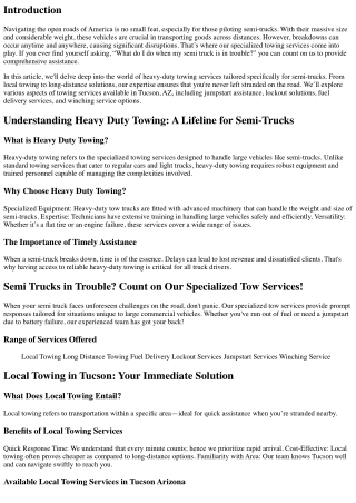 Semi Trucks in Trouble? Count on Our Specialized Tow Services!