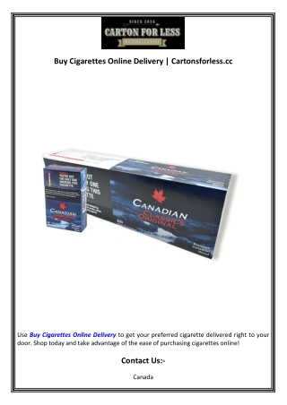 Buy Cigarettes Online Delivery  Cartonsforless.cc