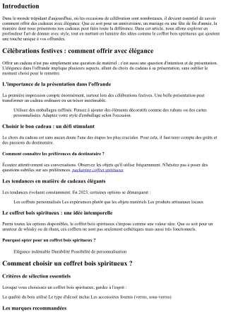 Célébrations festives : comment offrir avec élégance