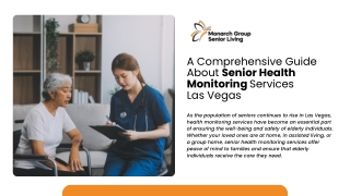 A Comprehensive Guide About Senior Health Monitoring Services Las Vegas